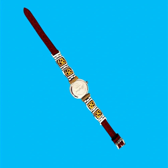 Brighton Camden 2-Tone Reversible Watch.  Black & Brown with new battery - Picture 5 of 10